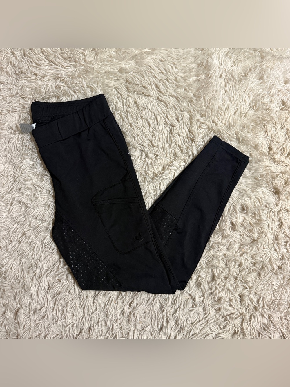 Women’s XL Black Smartpak Full Seat Horseback Riding Tights Breeches. Good Cond.